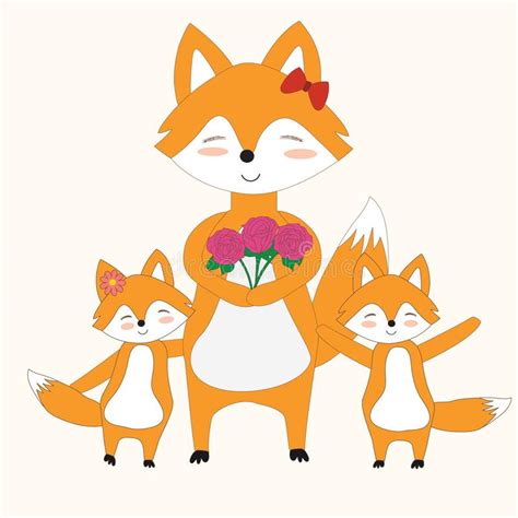 Mother Day Fox Stock Illustrations 399 Mother Day Fox Stock