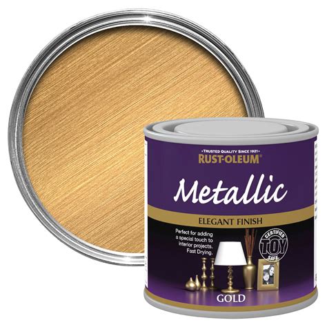 Rust Oleum Gold Metallic Special Effect Paint 250 Ml Departments