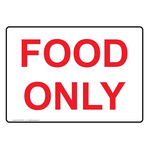 Food Only Sign Nhe 30476 Clipart Best Clipart Best