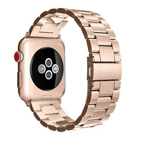 Stainless Steel Band For Apple Watch Rose Gold Bakers Bands Limited