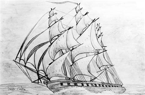 Clipper Ship Drawing At Explore Collection Of