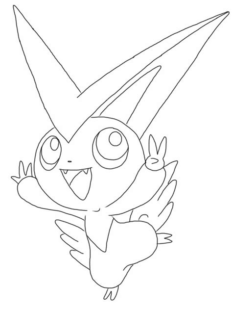 Pokemon Victini Coloring Pages