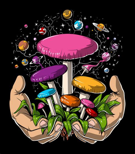 Psychedelic Magic Mushrooms Digital Art By Nikolay Todorov Fine Art