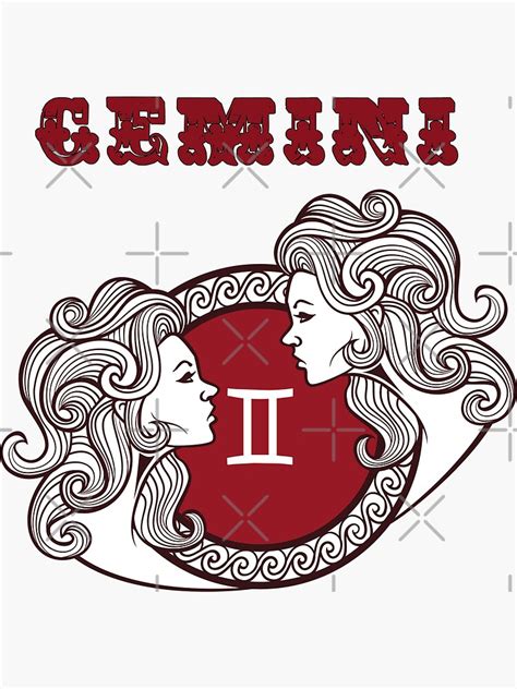 Zodiac Sign Gemini May 21st To June 20th Sticker For Sale By Gulqari