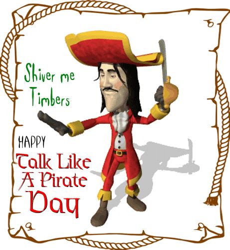 Shiver Me Timbers Free Intl Talk Like A Pirate Day Ecards 123