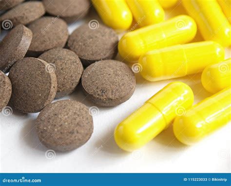 Traditional And Allopathic Medicines On White Background Stock Image