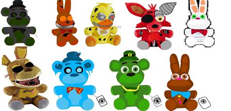 I Made Concepts For Some Five Nights At Freddys Plushies Using The
