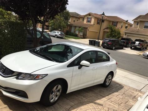 2014 White Honda Civic Lx 4 Door Sedan