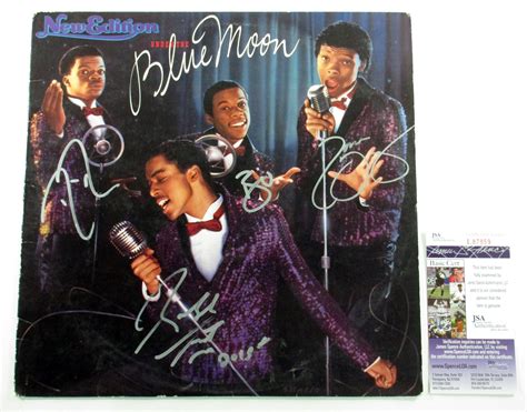 New Edition Signed Lp Record Album Under The Blue Moon W 4 Jsa Autos Ebay