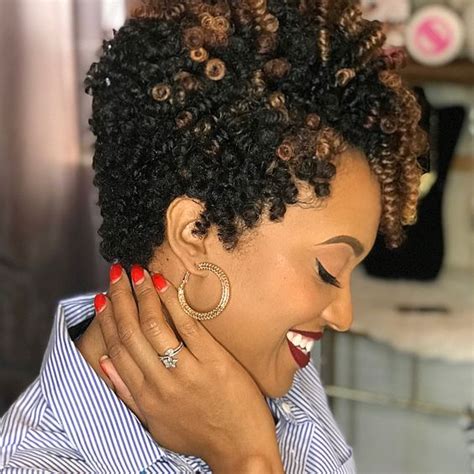 tapered crochet curls with highlights short curly styles medium length hair styles trending