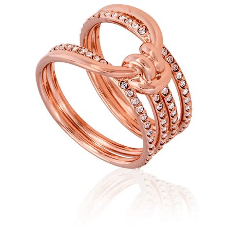 Swarovski Lifelong Rose Gold Plated Ring Size 52 Ebay