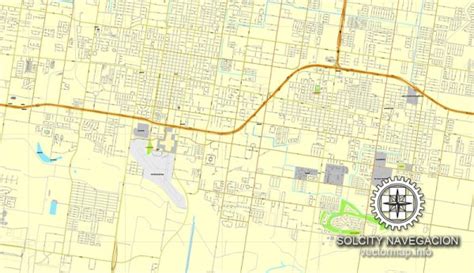 Mcallen Texas Us Printable Vector Street City Plan Map Full Editable