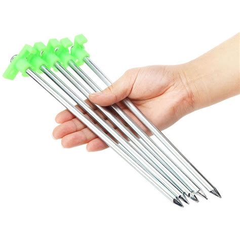 25cm Ultra High Strength Stainless Steel Luminous Plastic Head Tent Nail Tent Stakes Camping