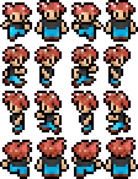 Pixel Character Sprite Sheet Realistic Set Of Purple Electric Impact
