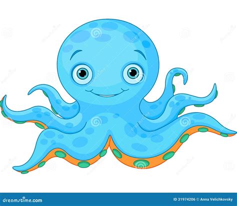 Cute Octopus Royalty Free Stock Image Image 31974206
