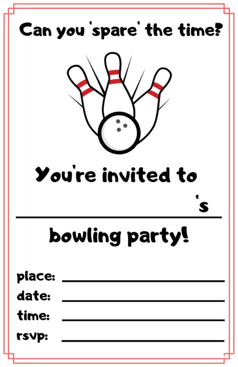 Free Bowling Party Printables The Yellow Birdhouse