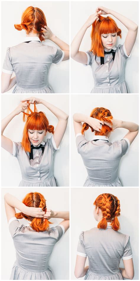 You may have such questions as how to french braid hair and instruction on how to braid hair,or you may also seek several helpful information about directions on braiding your hair is quite simple, there aren't many steps. Double Dutch Pigtails for Short Hair - A Beautiful Mess