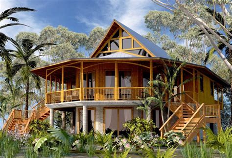Pin By To Zo On Alternative Häuser Bamboo House Design Bamboo House