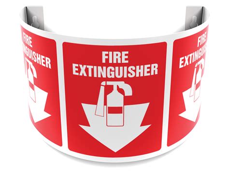 Projecting Fire Extinguisher Signs