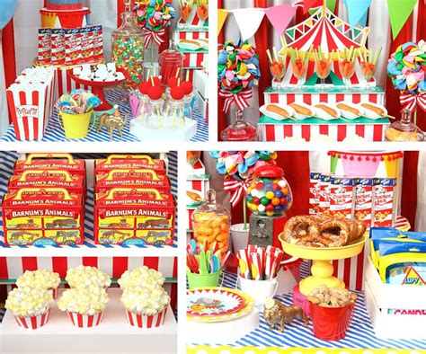Circus Party Concessions Carnival Themed Party Carnival Birthday Party Theme Carnival