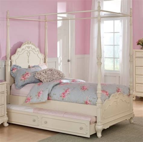 Shop our best selection of canopy beds to reflect your style and inspire your home. Cinderella Victorian White Twin Canopy Poster Bed ...