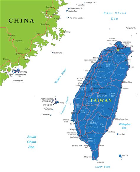 Map Of Taiwan Guide Of The World