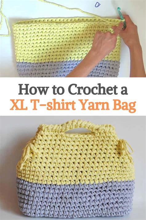 How To Crochet An Xl T Shirt Yarn Bag