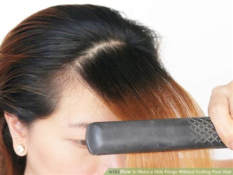You will have to cut at an angle from the right side downwards. 3 Ways to Make a Side Fringe Without Cutting Your Hair ...
