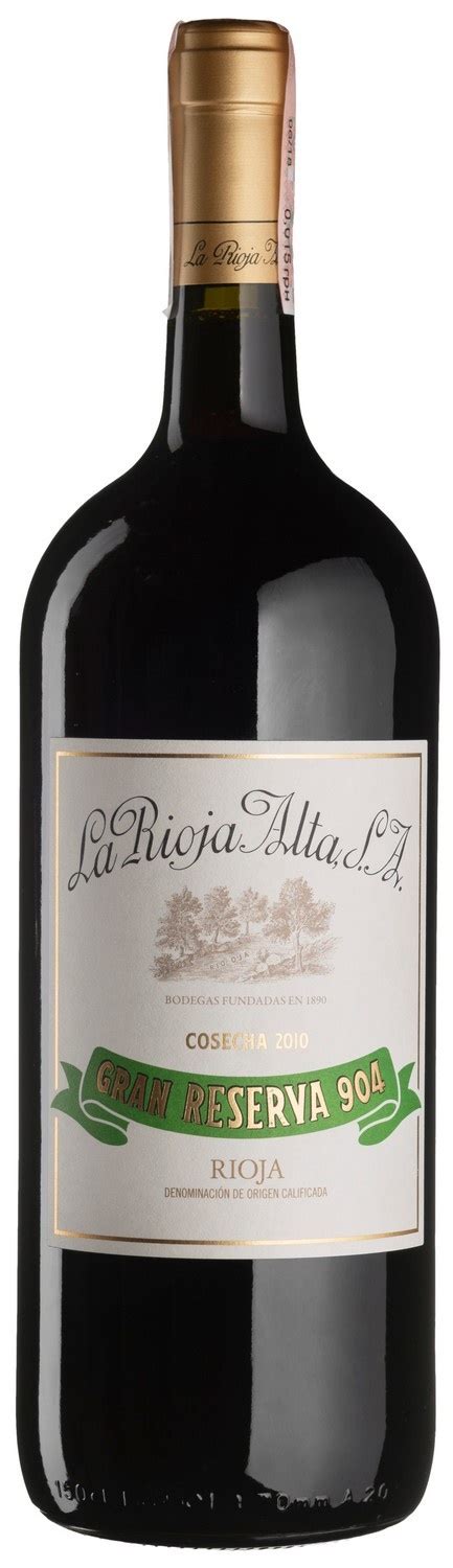 Pınılla se merece otra oportunıdad en la roja 2010. Вино La Rioja Alta Gran Reserva 904 2010 Magnum 15L (Ла ...