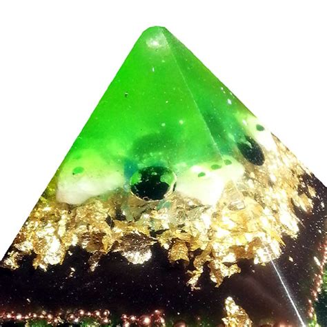Arborea Large Orgone Pyramid Jade 22kt Gold Arboreacrystals Shop Buy