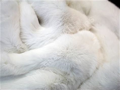 329 Rabbit Fur Blanket White German Real Fur Rug Genuine Fur