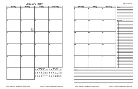 Monthly Planner Template Free Printable Monthly Planner For Excel