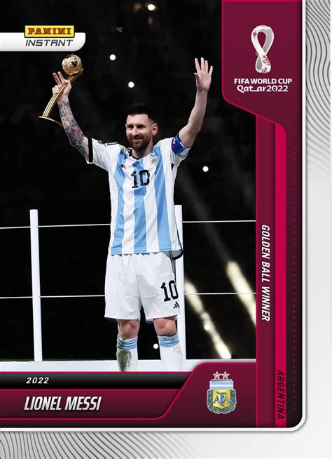 Lionel Messi Fifa Football World Cup 2022 Panini Instant Cards