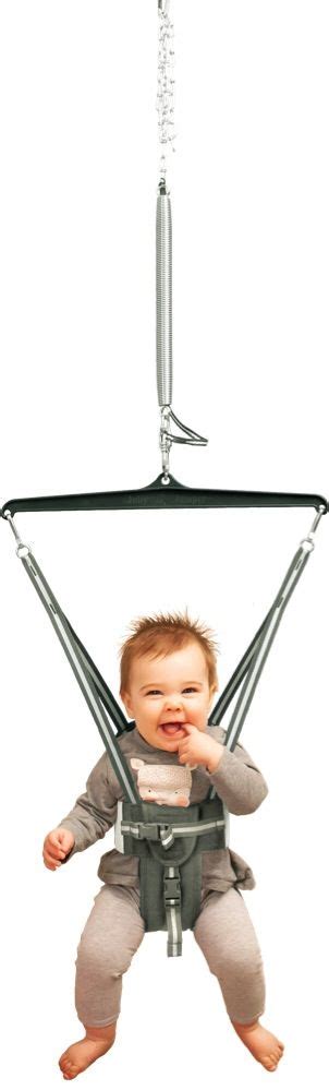 Jolly Jumper Bouncer Deluxe With Foot Rattles Grey Swings Baby