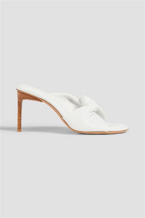 jacquemus les mules bagnu twisted leather mules the outnet