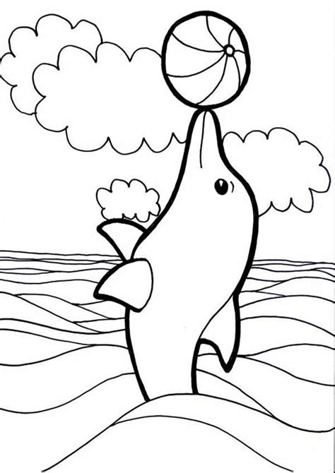 Coloring Pages Of Dolphins Cute
