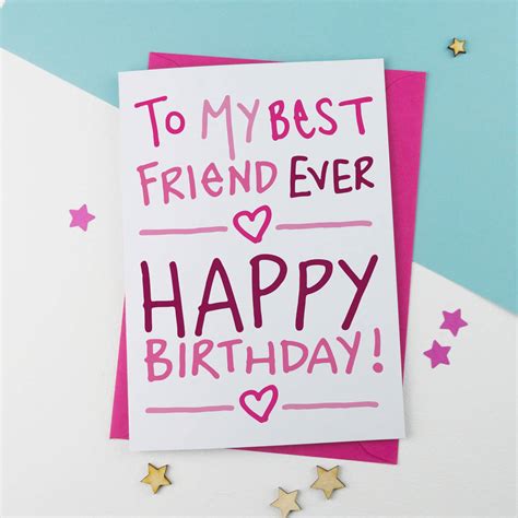 best friend birthday card by a is for alphabet
