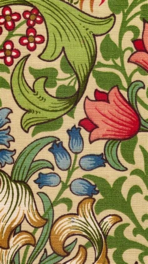 William Morris Arts And Crafts Colours Red Green Blue And Yellowgold
