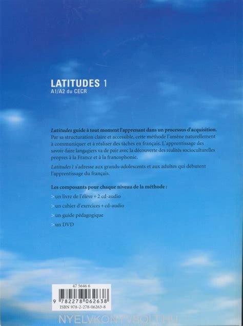 Latitudes 1 Cahier Dexercices 1cd Audio Nyelvkönyv Forgalmazás