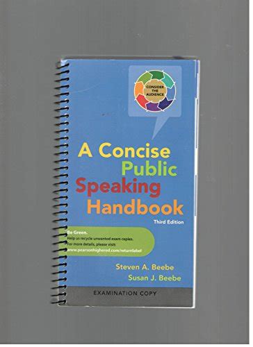 A Concise Public Speaking Handbook Third Edition Examination Copy