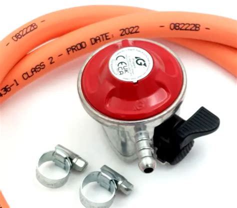 Igt Lpg Mm Propane Mbar Clip On Regulator With Metre Hose Pipe