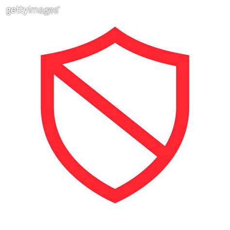 Shield Ban Icon Shield Is Prohibited Stop Or Ban Red Round Sign With