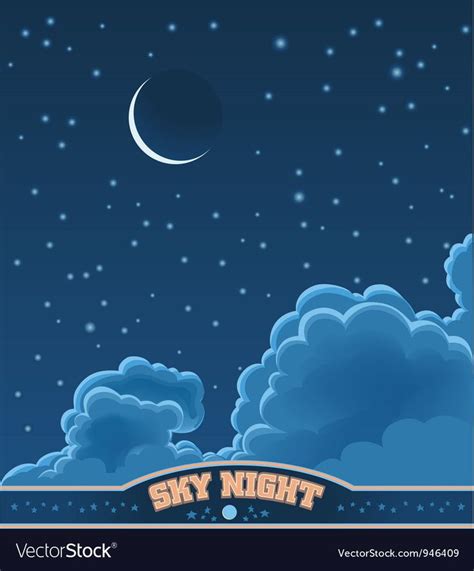 Night Sky Royalty Free Vector Image Vectorstock Sponsored