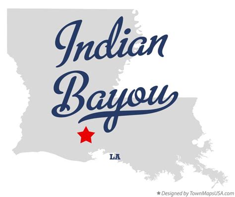 Map Of Indian Bayou La Louisiana