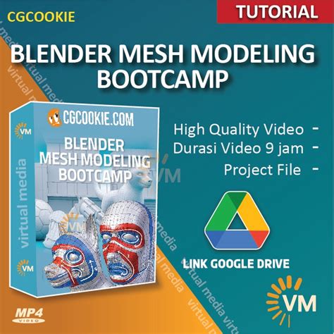 Jual Tutorial Cg Cookie Blender Mesh Modeling Bootcamp 3d Topology Boot