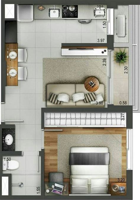 Adorable 100 Small Studio Apartment Layout Design Ideas