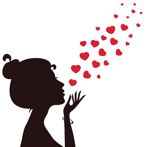 Silhouette Of Blowing Kiss Illustrations Royalty Free Vector Graphics And Clip Art Istock