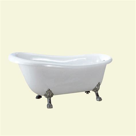 This tub features a beautiful design which will add the finishing touches to any bathroom. Dreamwerks 5.5 ft. Acrylic Clawfoot Non-Whirlpool Bathtub ...