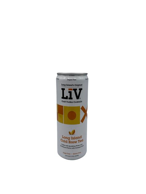 LiV Long Island Cold Brew Tea and Vodka Canned Cocktail 12 oz