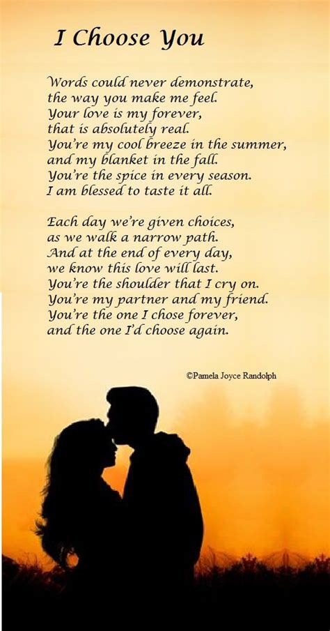 “i Choose You” Best Love Quotes Love Poems For Him Love Quotes For